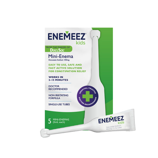 The product packaging of Enemeez Kids with the product box and tube.