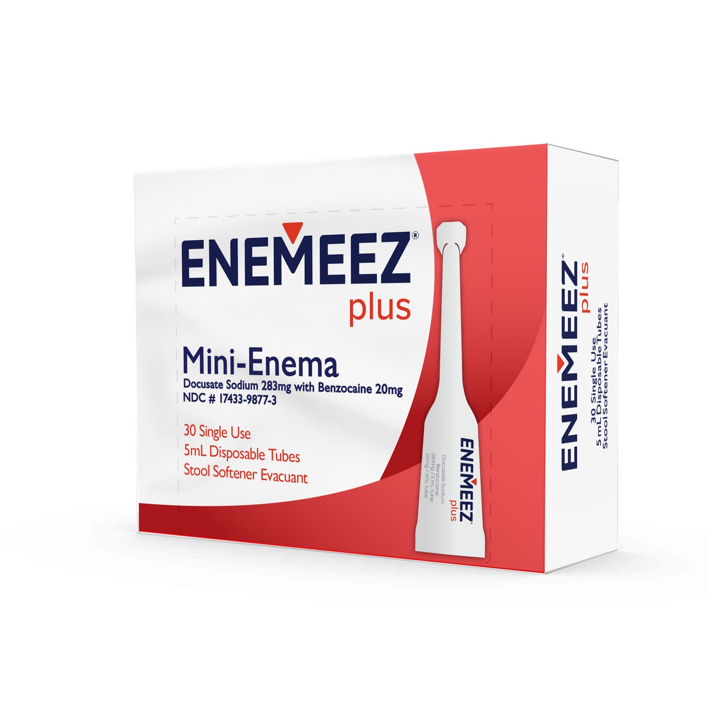 ENEMEEZ® Plus Mini Enema,  283mg Docusate Sodium and 20 mg Benzocaine Mini Enema, 30 Count