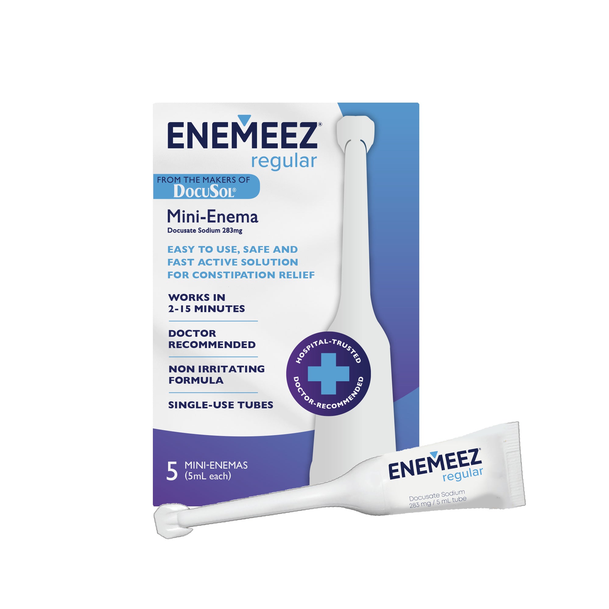 ENEMEEZ® Docusate Sodium 283mg Mini Enema, 5 Count – Enemeez
